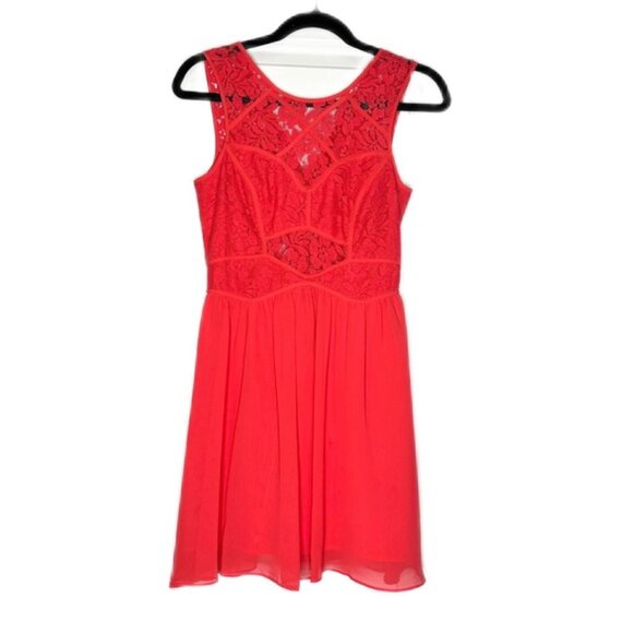 BCBGeneration | Flowy Lace Dress | Color: Orange/Red | Size: 4 - Picture 2 of 12